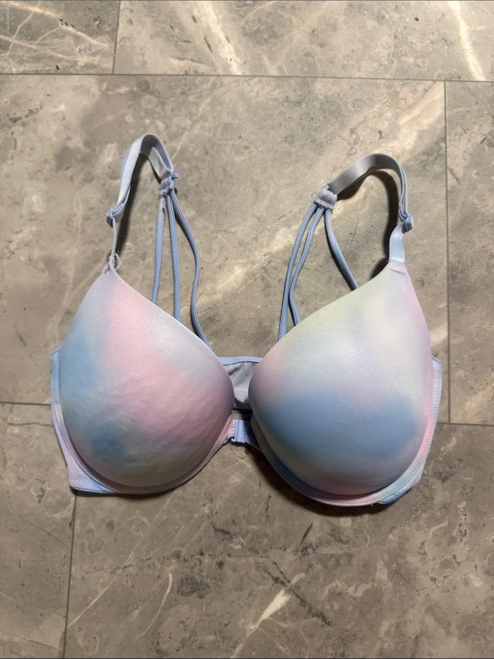 PINK Victoria's Secret Pastel Ombre T-Shirt Bra - Blue/Pink